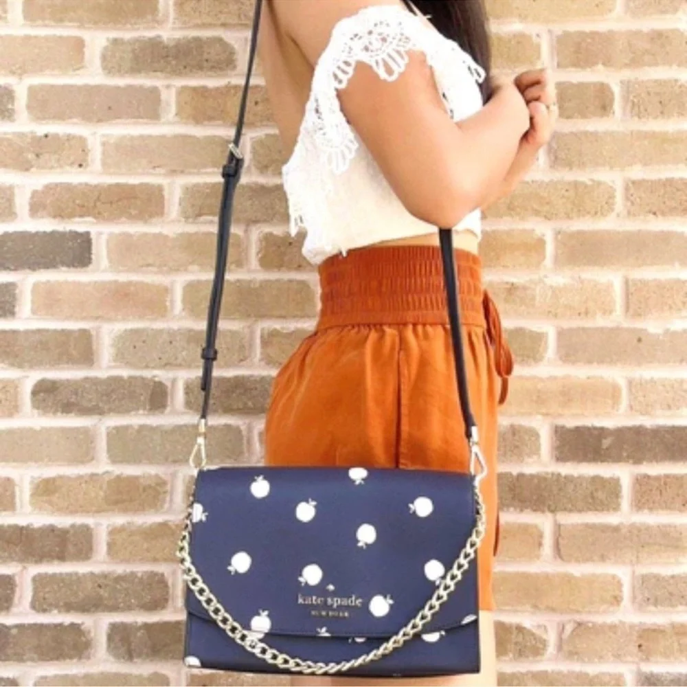 NWT Kate Spade Carson Orchard Toss Saffiano Crossbody Shoulder Bag Blue …